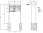 Preview: RENZ Briefkastenanlage freistehend, Tetro, Edelstahl V4A, Kastenformat 370x110x270mm, 7-teilig